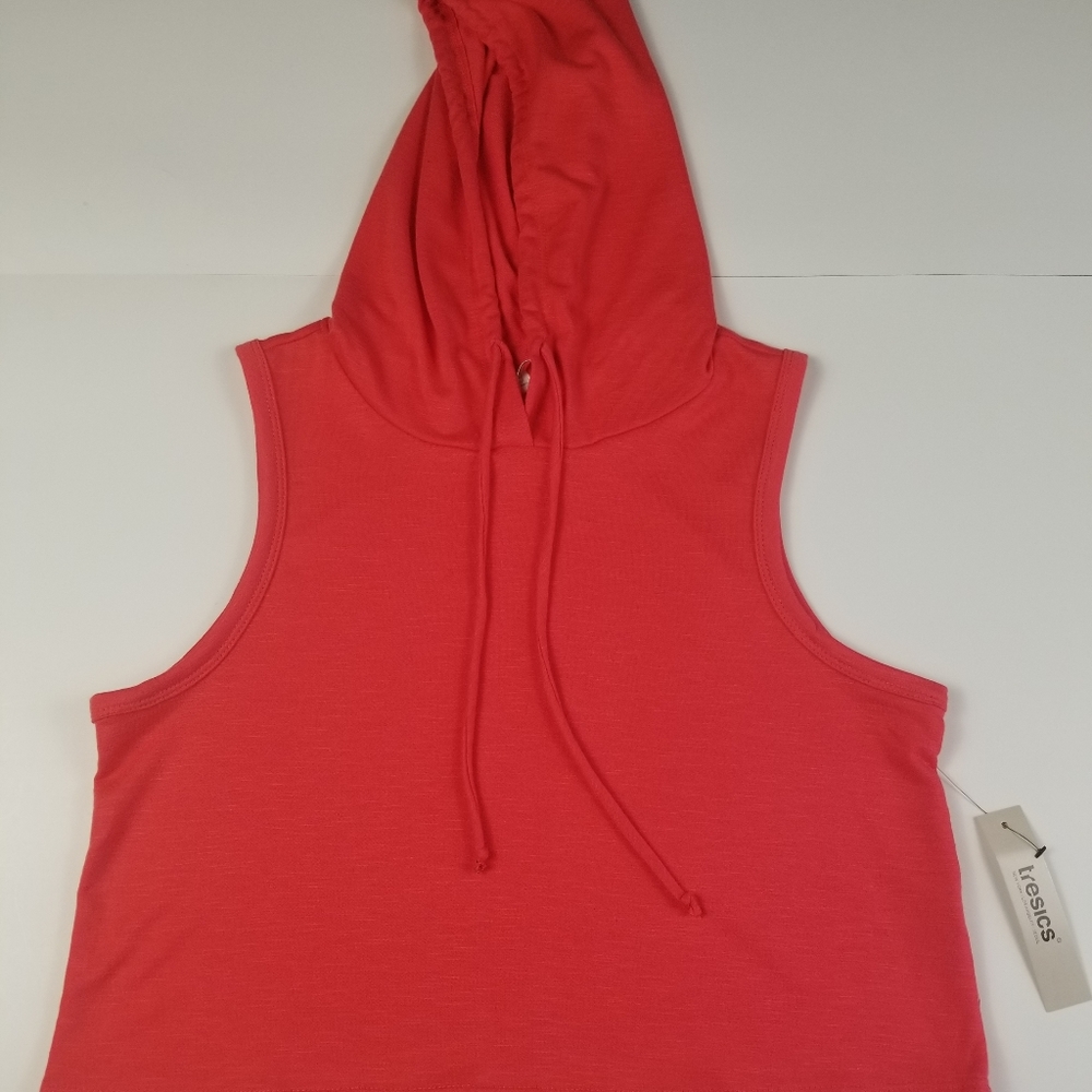 Sleeveless Hoodie Crop Top Workout shirt